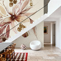 Sepia Floral Mural Wallpaper - room preview 03