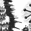 Zebra Skin, Graphic Mural Wallpaper - room preview 03