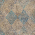 Small Patinated Diamonds Turquoise Mural Wallpaper - room preview 03