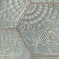 Hexagon Tiles Jade Mural Wallpaper - room preview 03