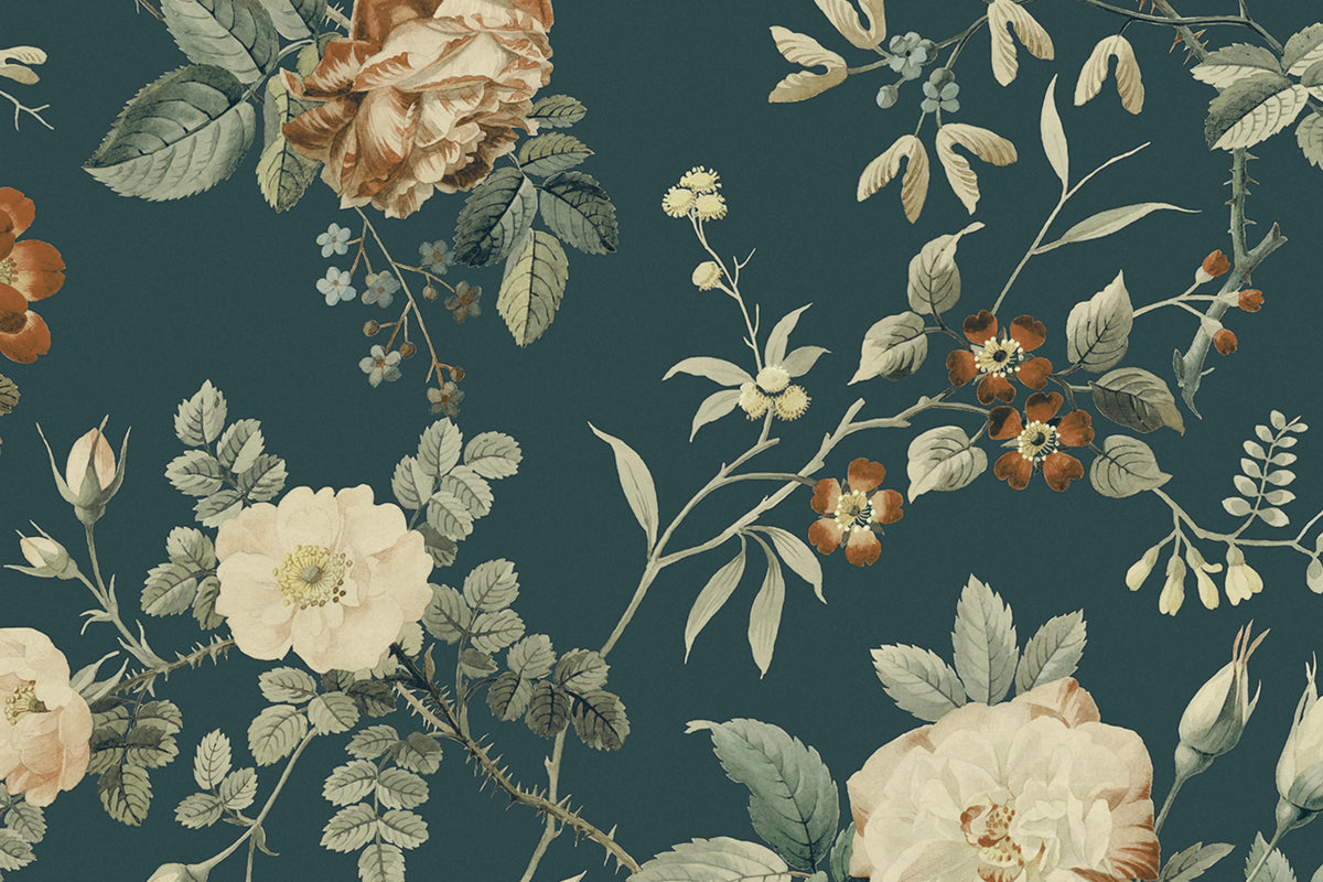 Thorn Rose Petite, Madame Hardy Mural Wallpaper - room preview 03