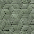 Small Birch Bark Braids, Forest Green Mural Wallpaper - room preview 03