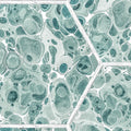 Marbled Hexagon Tiles, Green Mural Wallpaper - room preview 03