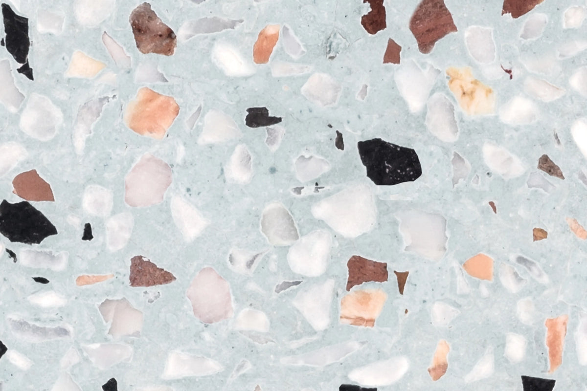 Terrazzo, Ice Blue Mural Wallpaper - room preview 03