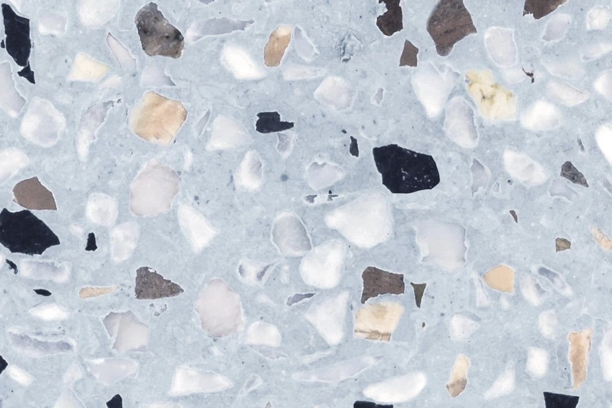 Terrazzo, Ocean Blue Mural Wallpaper - room preview 03