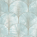 Art Deco Palms, Silver Mural Wallpaper - room preview 03