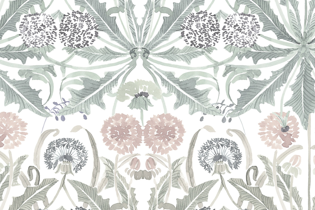 Dear Little Dandelion, Pastel Mural Wallpaper - room preview 03