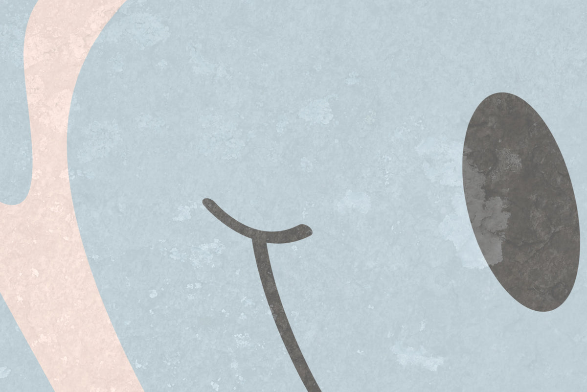 Happy Rebel, Lightblue Mural Wallpaper - room preview 03