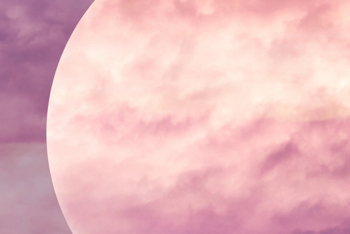 Pink Moon Mural Wallpaper - room preview 03