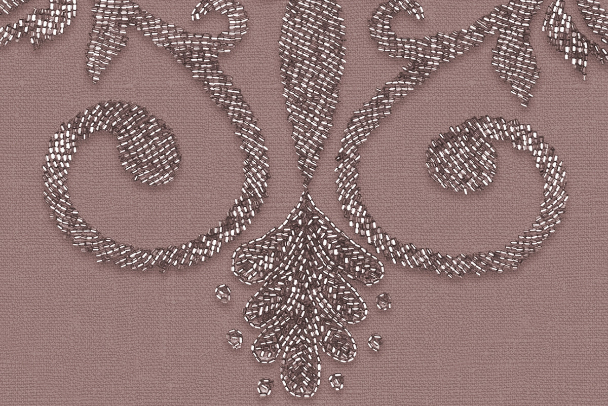 Baroque Pearl, Pink Mural Wallpaper - room preview 03