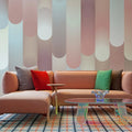 Tres Tintas Round Mural Mural Wallpaper - room preview 03
