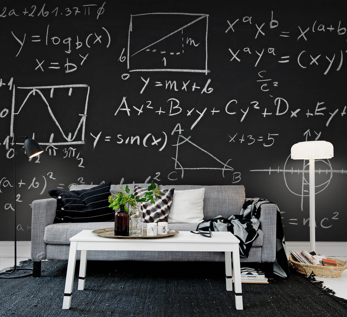 Black board Mural Wallpaper - room preview 03
