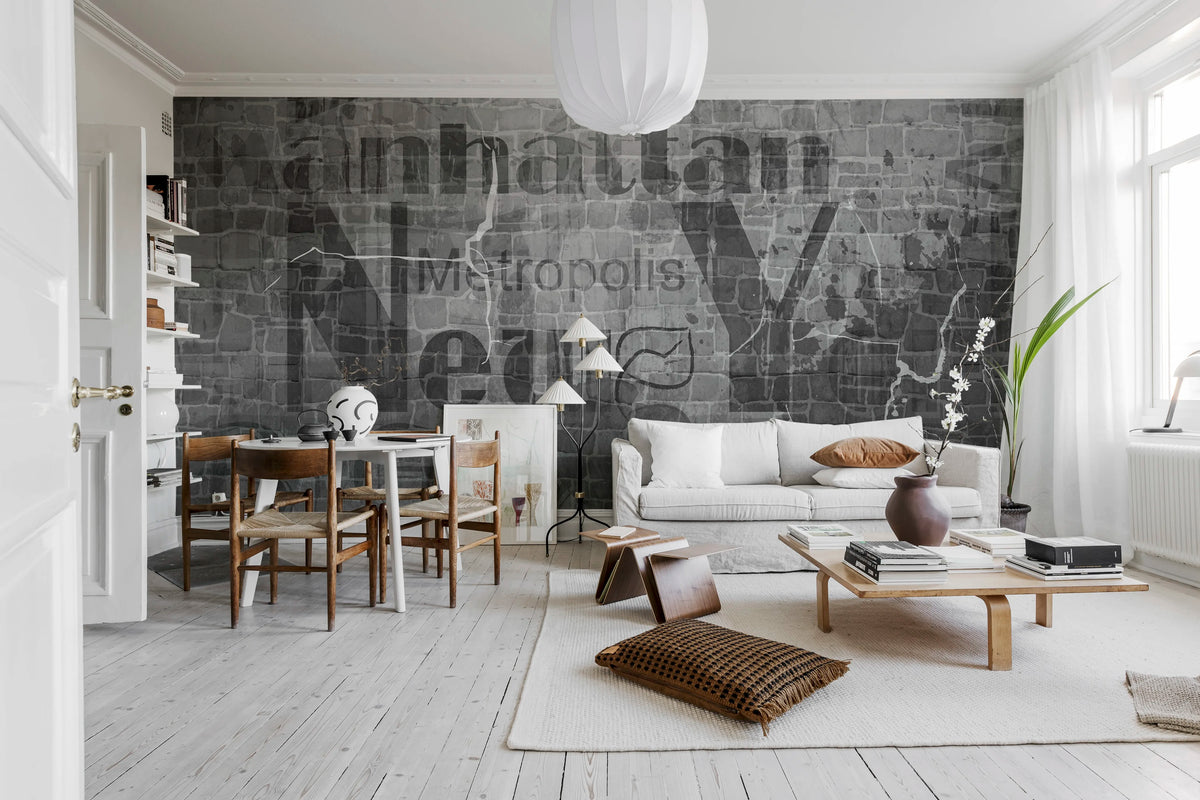 Stone Apple Mural Wallpaper - room preview 03