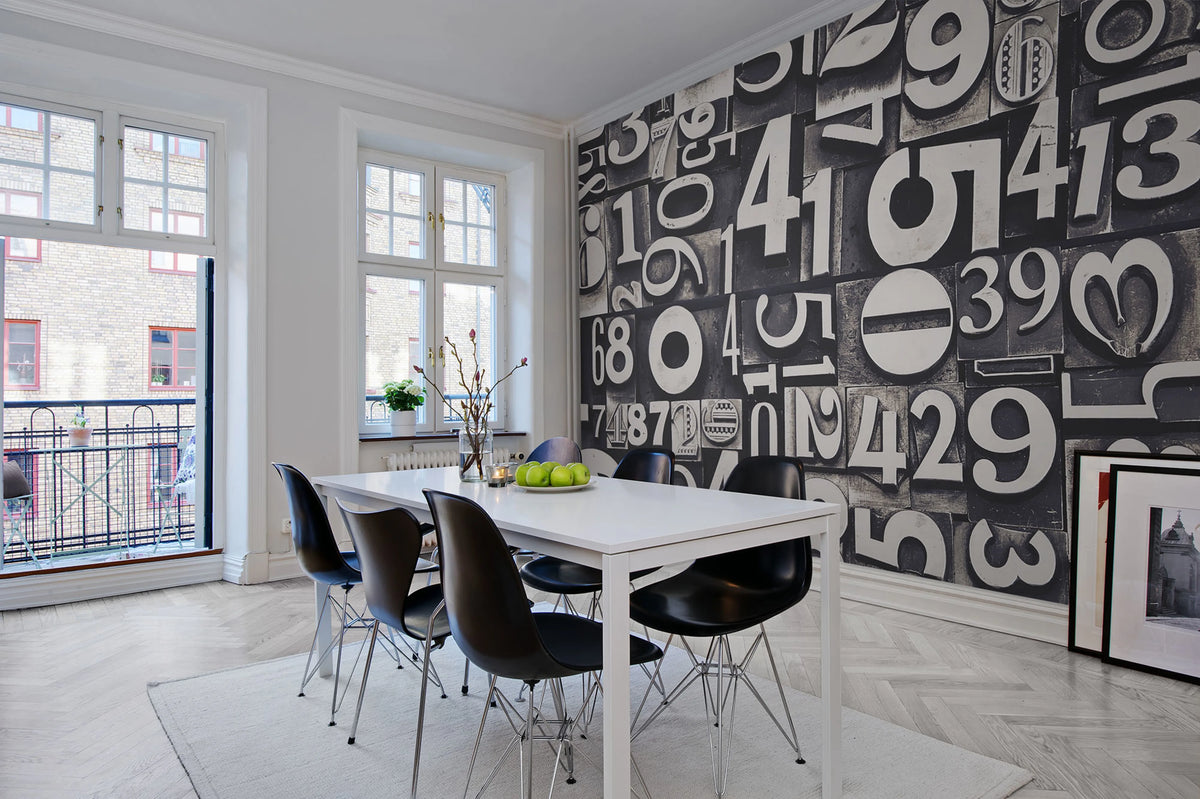 Sum of Numbers Mural Wallpaper - room preview 03