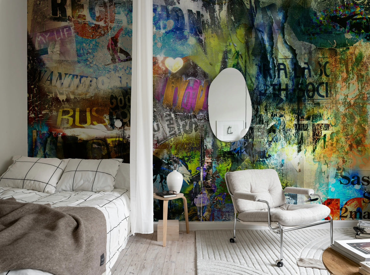 Street Art Mural Wallpaper - room preview 03