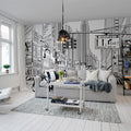 Cartoon City Mural Wallpaper - room preview 03
