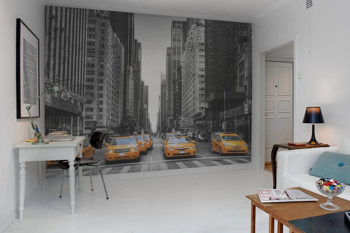 N.Y. Cab Mural Wallpaper - room preview 03