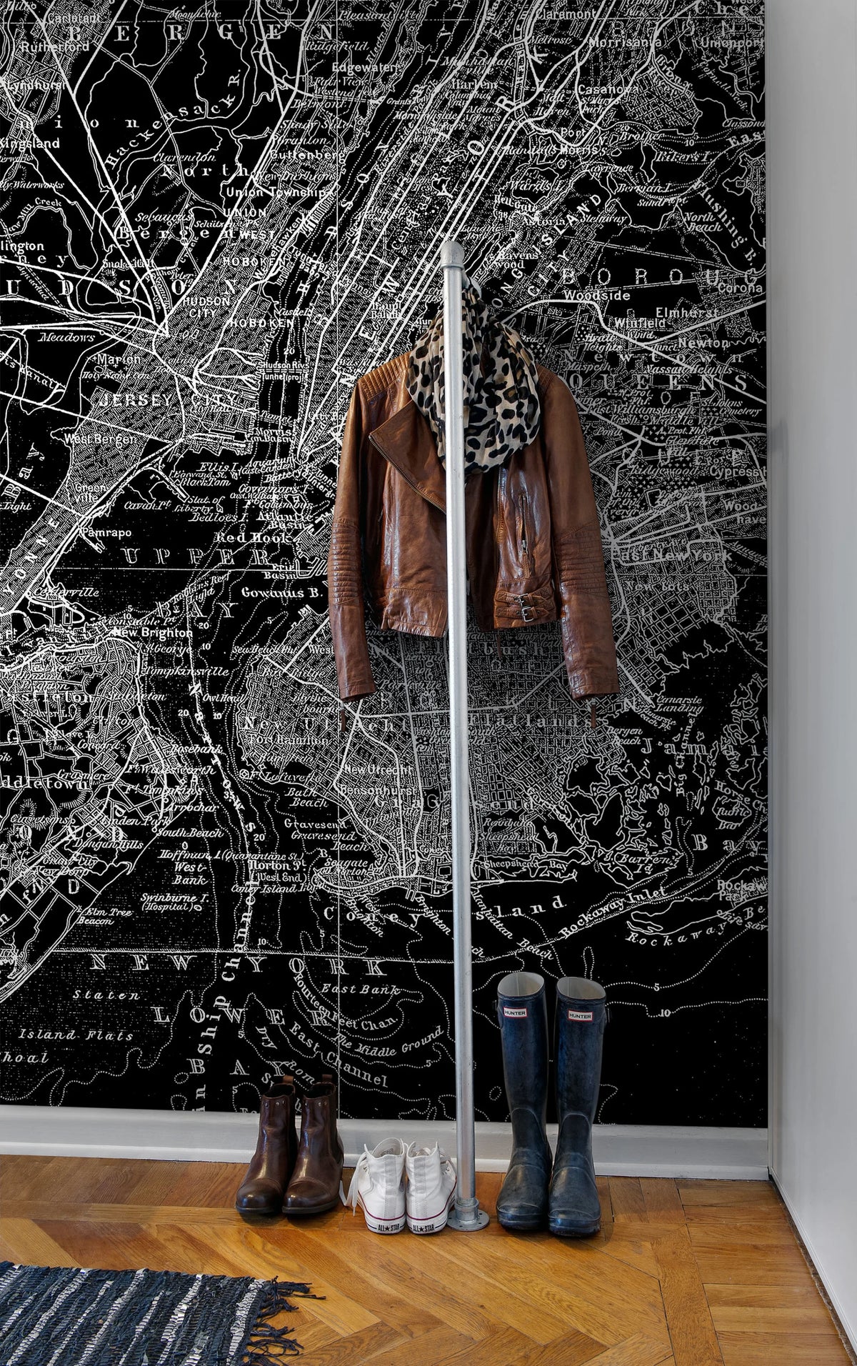 Map of NY Mural Wallpaper - room preview 03