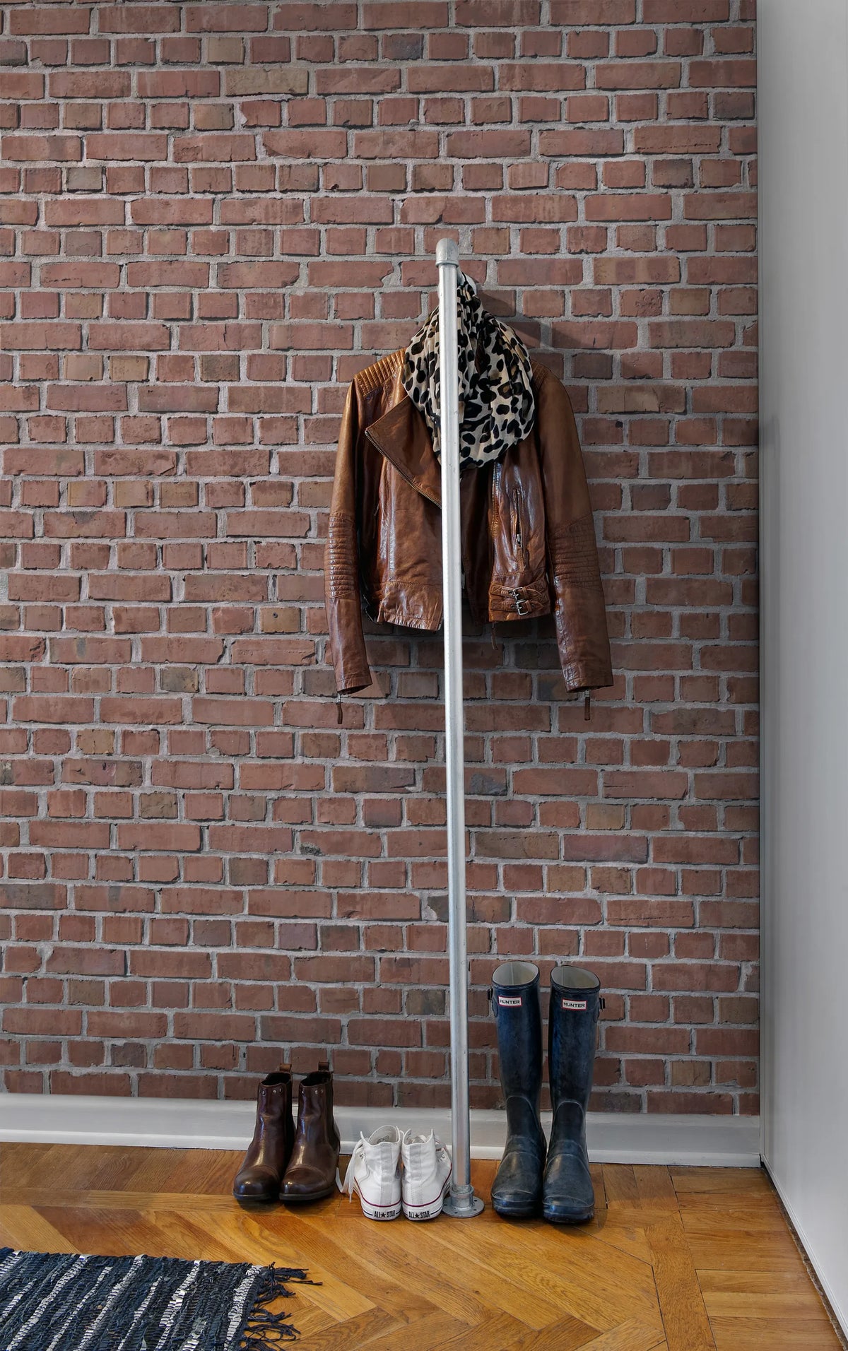 Brick Wall, Red Mural Wallpaper - room preview 03