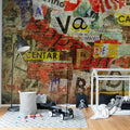 Newspaper Clippings Mural Wallpaper - room preview 03