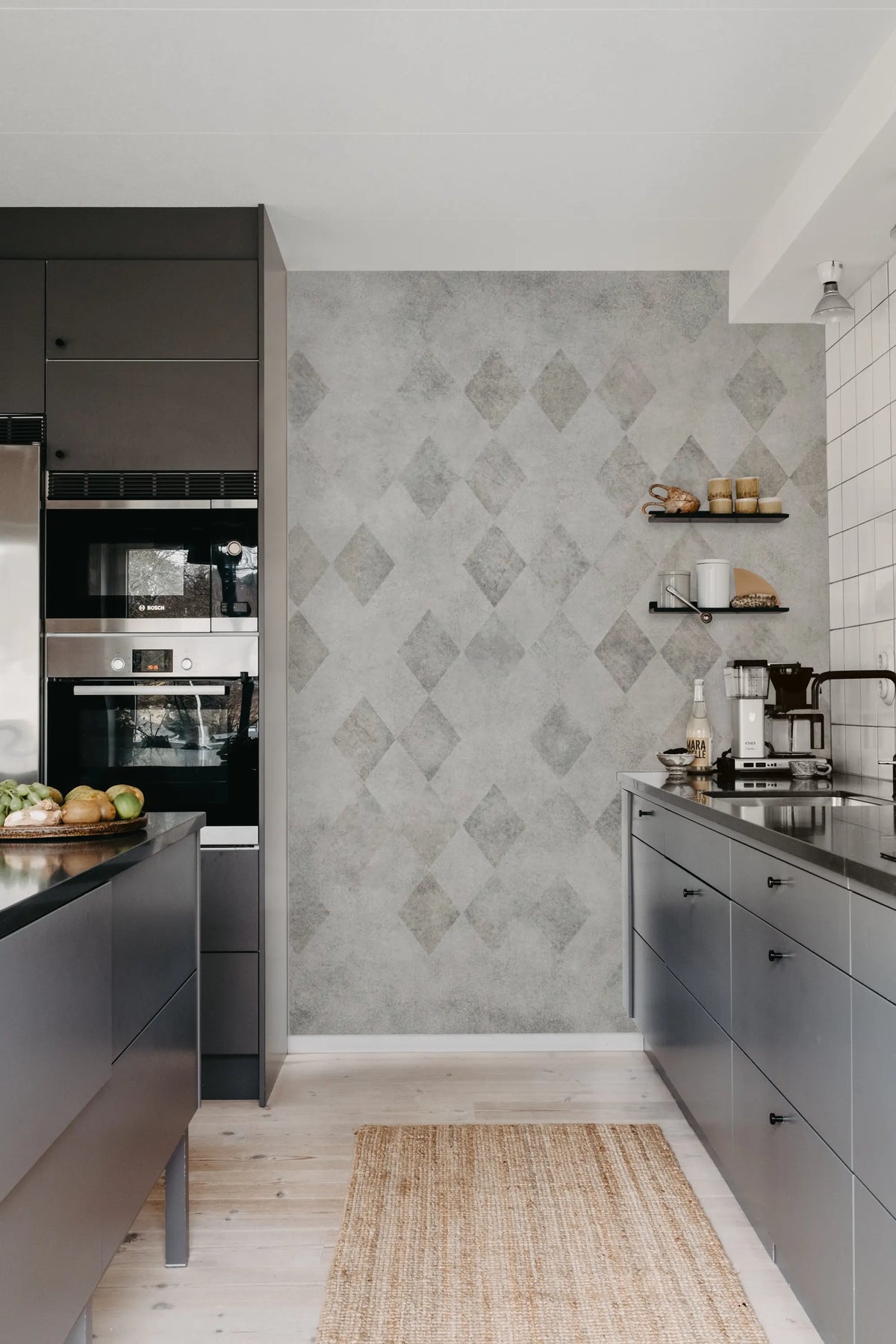 Patinated Diamonds, Sand Mural Wallpaper - room preview 03