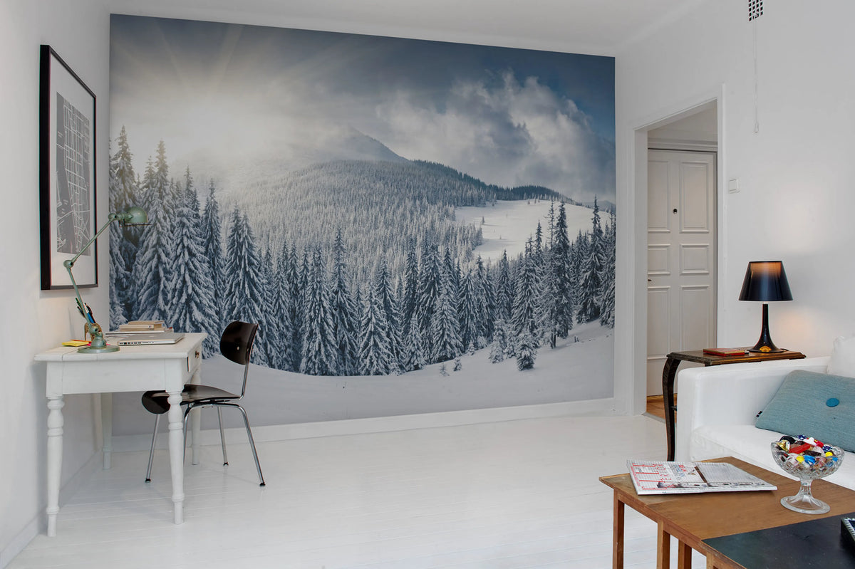 Winter Mural Wallpaper - room preview 03
