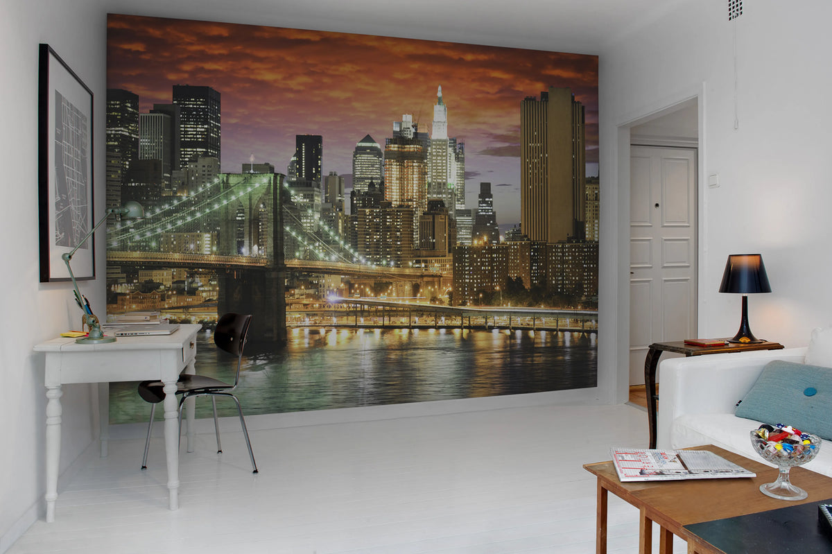 Brooklyn Bridge Mural Wallpaper - room preview 03