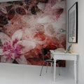 Garden of Dreams, Red Mural Wallpaper - room preview 03