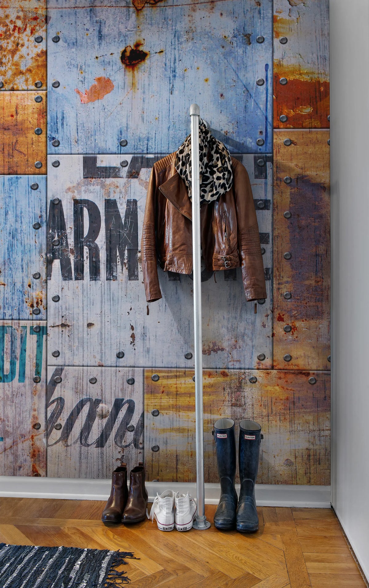 Steel Plates Mural Wallpaper - room preview 03