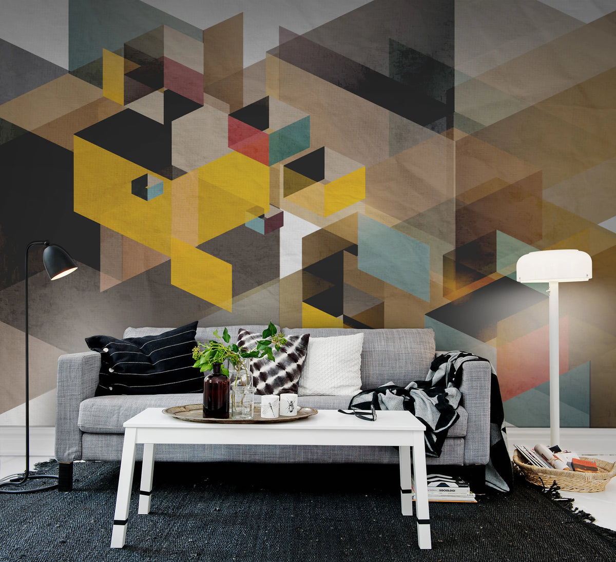 Fractal Mural Wallpaper - room preview 03