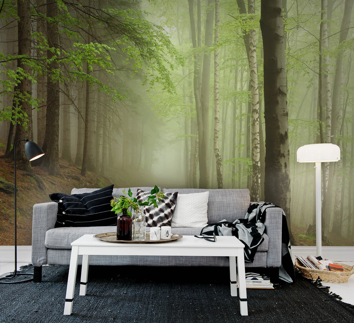 Forest Path Mural Wallpaper - room preview 03
