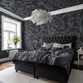Flow, Dark Blue Mural Wallpaper - room preview 03