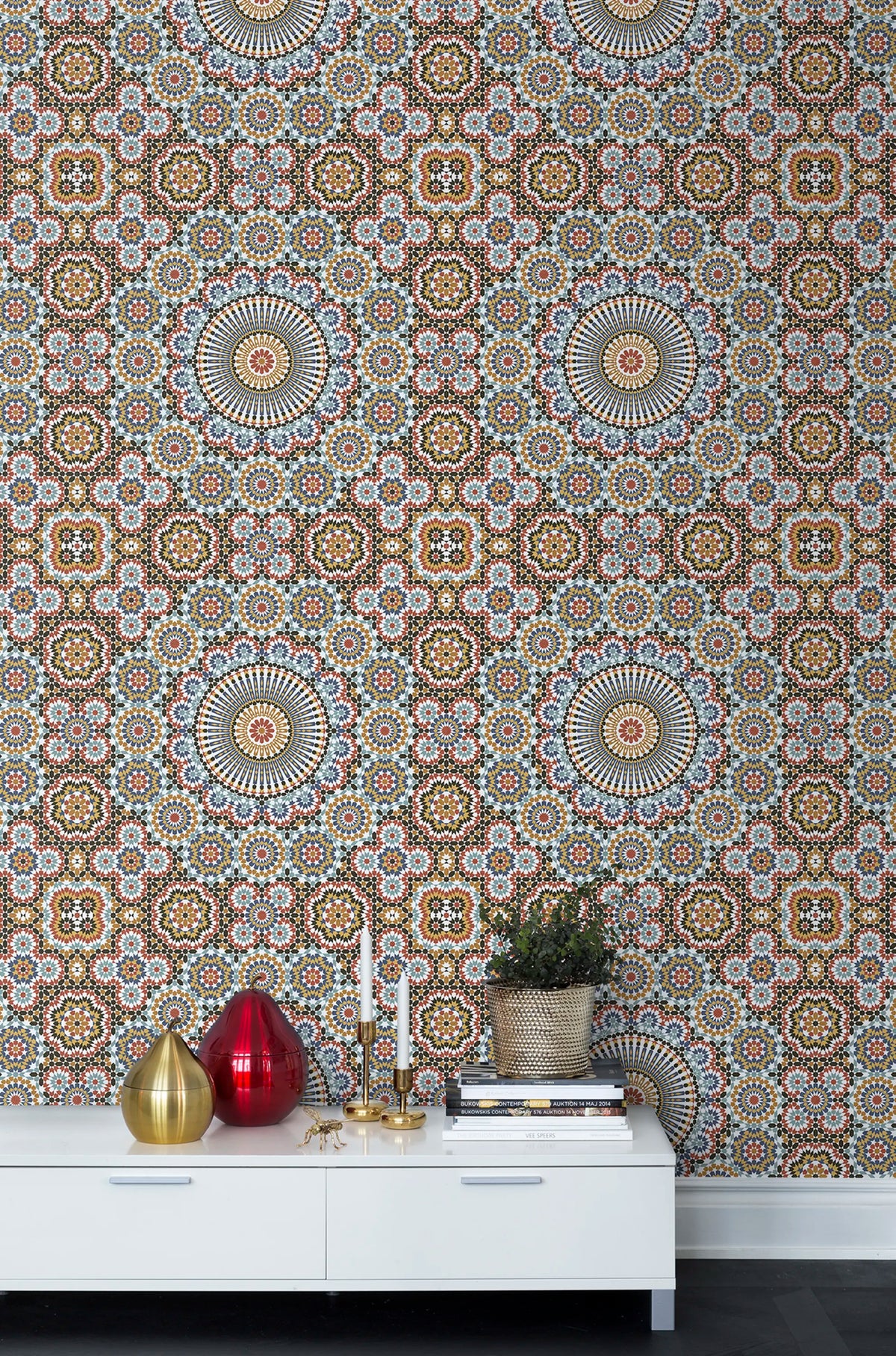 Geometric Pattern Mural Wallpaper - room preview 03
