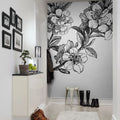 Springtime, Black&white Mural Wallpaper - room preview 03