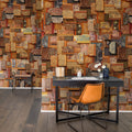 Vintage Books, Cover Mural Wallpaper - room preview 03