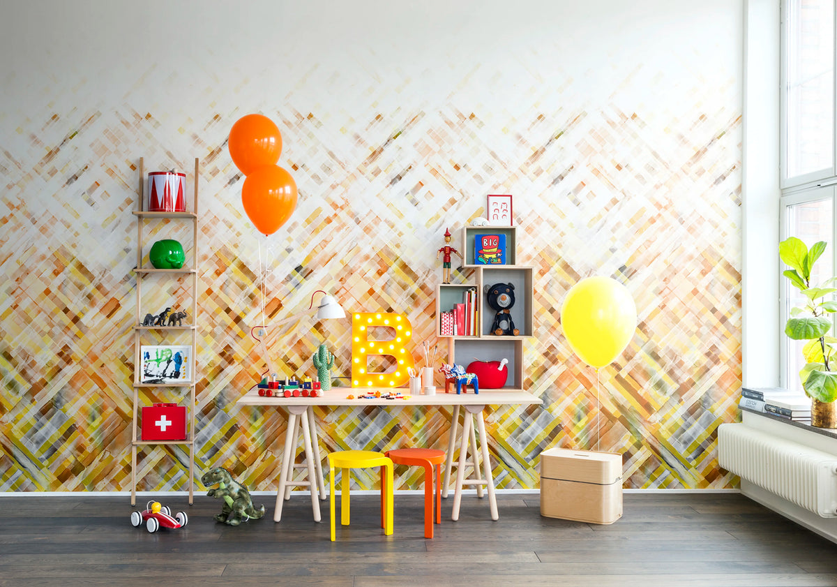 Dream Weaver, Yellow Mural Wallpaper - room preview 03
