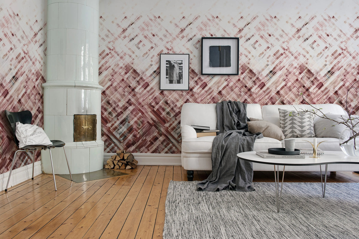 Dream Weaver, Burgundy Mural Wallpaper - room preview 03