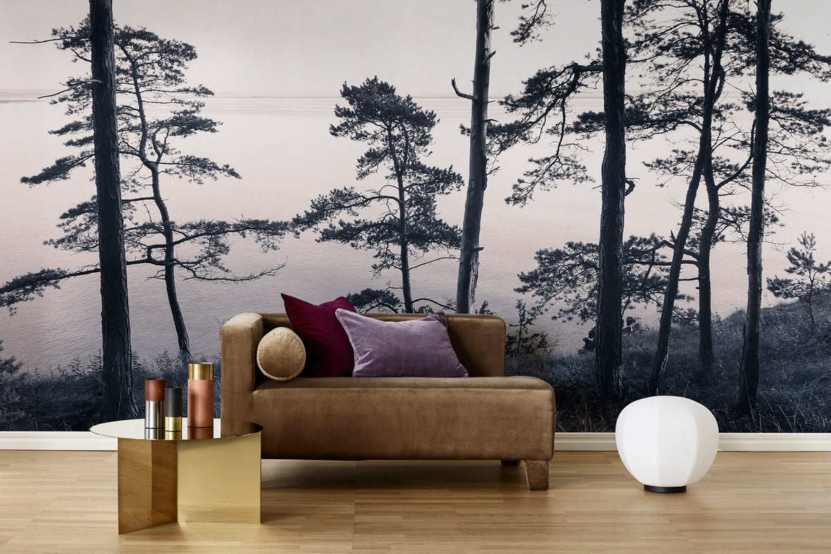 Old Pine Trees Mural Wallpaper - room preview 03
