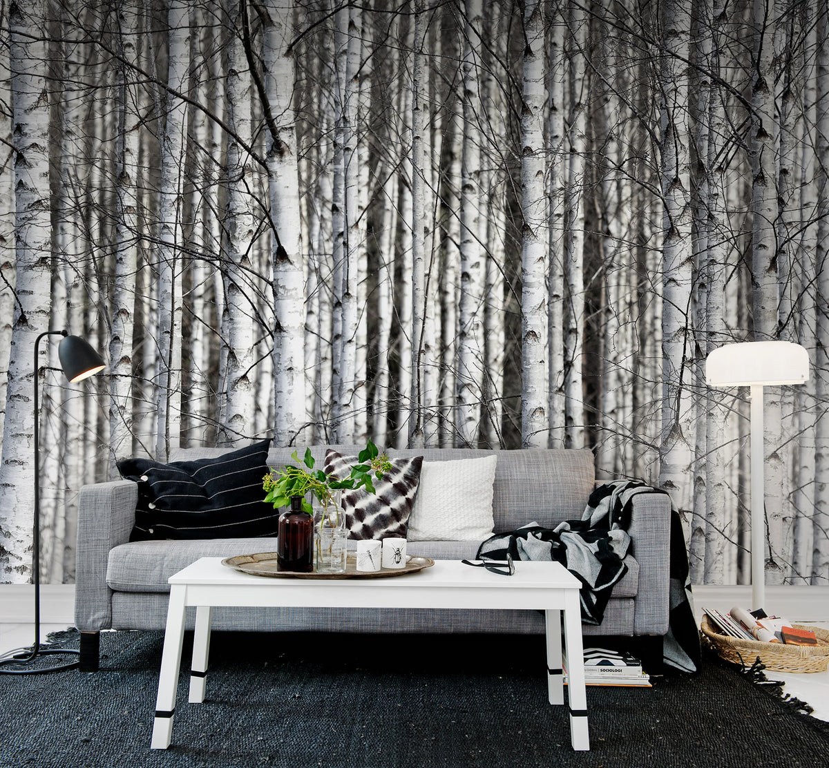 Birch Trunks Mural Wallpaper - room preview 03