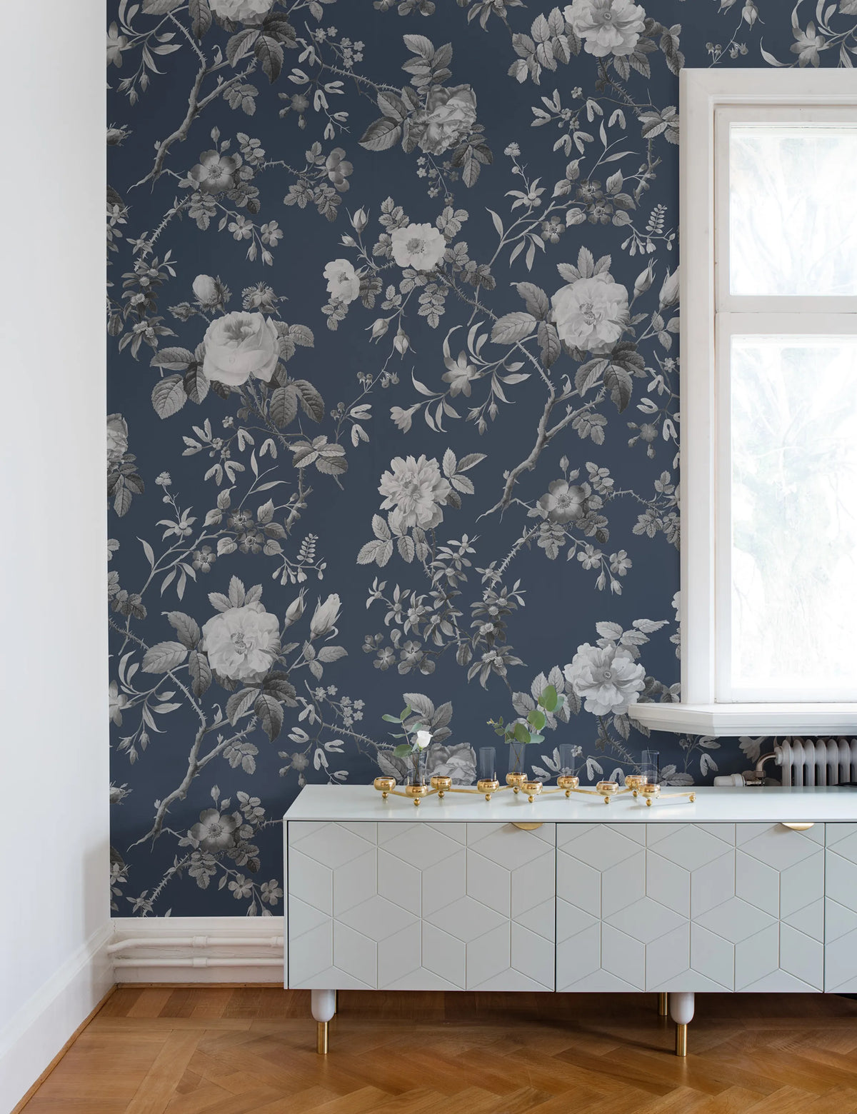 Thorn Rose, Evening Mural Wallpaper - room preview 03