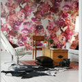 Lily Pond, Red Mural Wallpaper - room preview 03