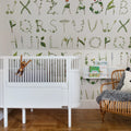 Floral Alphabet Mural Wallpaper - room preview 03
