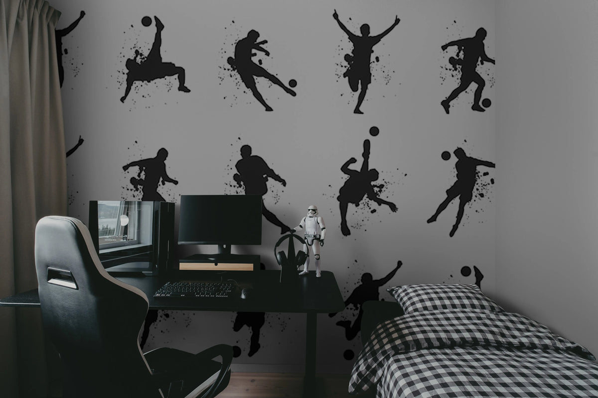Footboll Mural Wallpaper - room preview 03