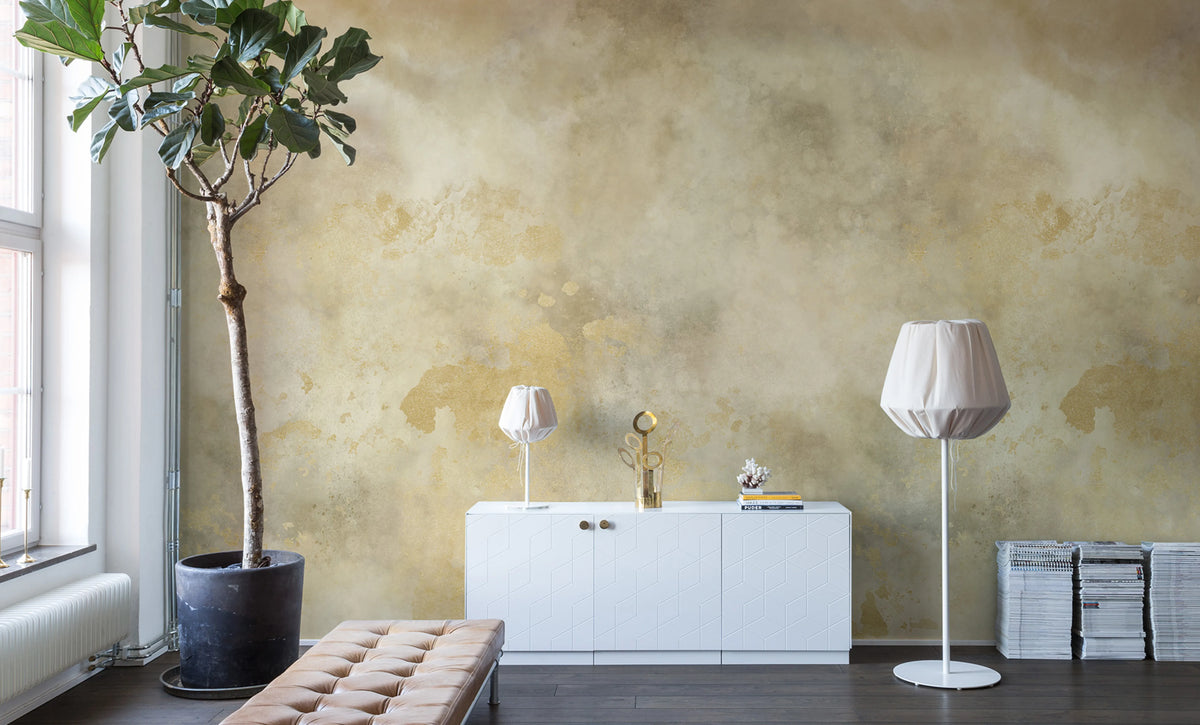 Color Clouds, Gold Mural Wallpaper - room preview 03