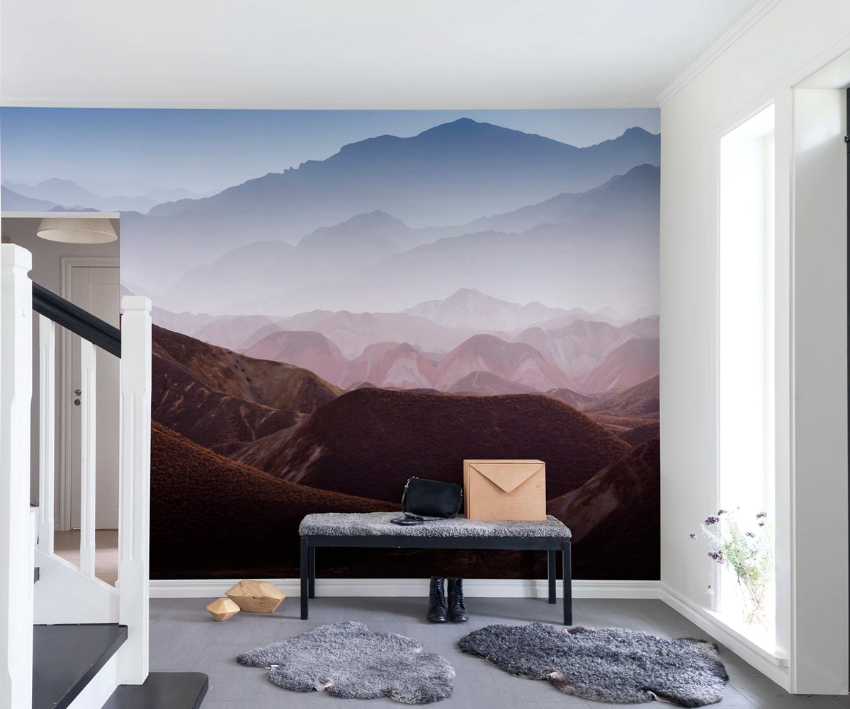 Gradient Mountains Mural Wallpaper - room preview 03