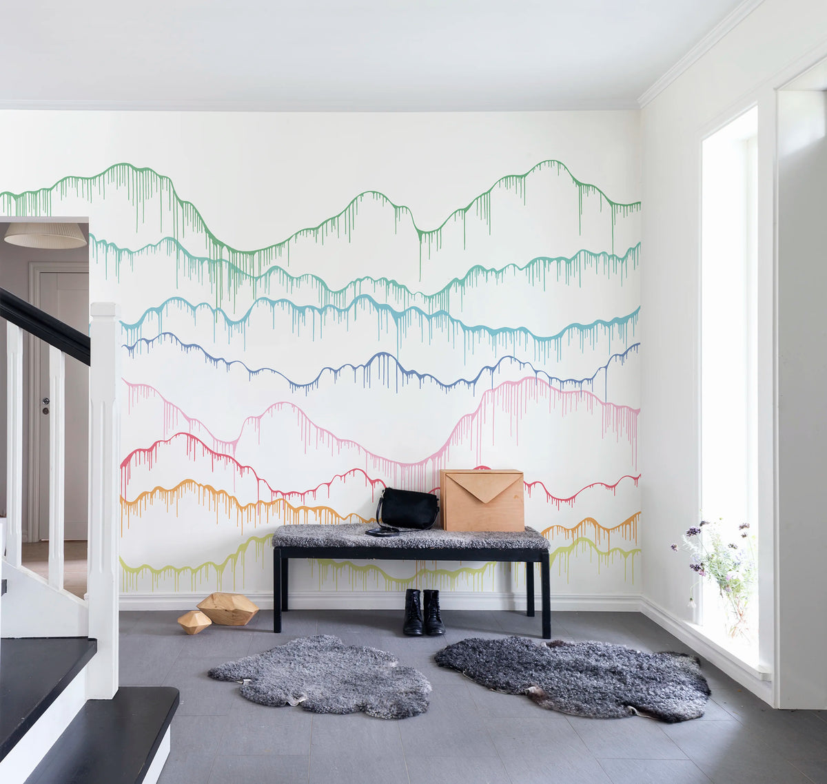 Elevation, Rainbow Mural Wallpaper - room preview 03