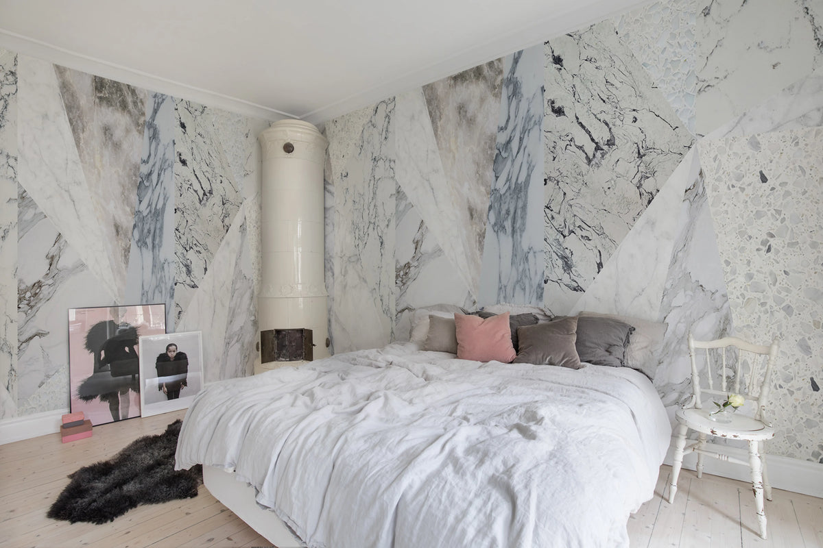 Big Diamond, Marble Mural Wallpaper - room preview 03
