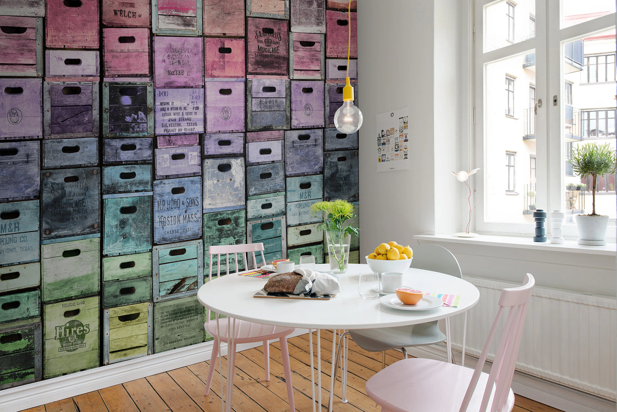 Color Boxes Mural Wallpaper - room preview 03