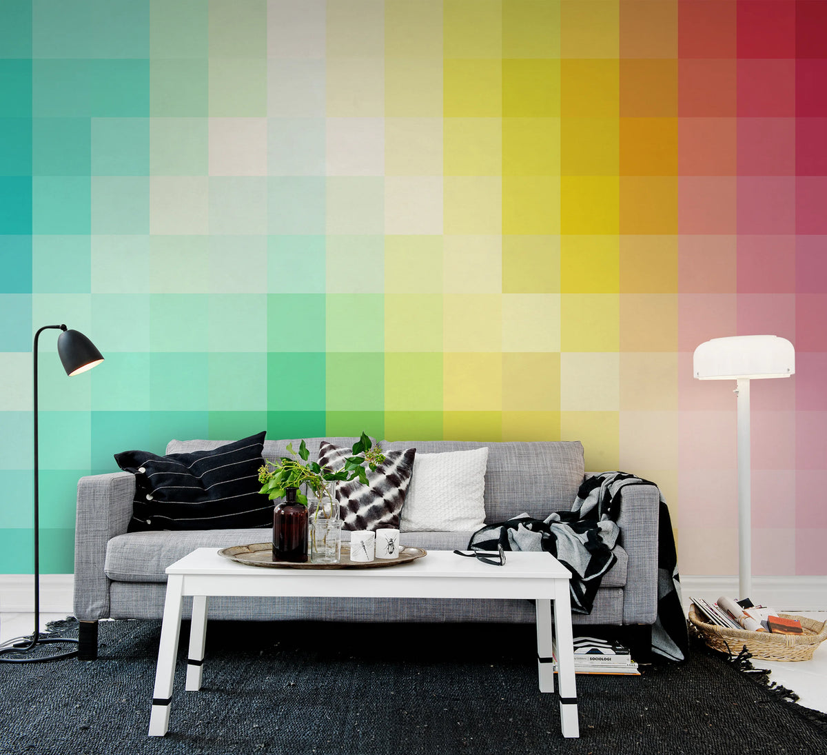 Colour Tones Mural Wallpaper - room preview 03