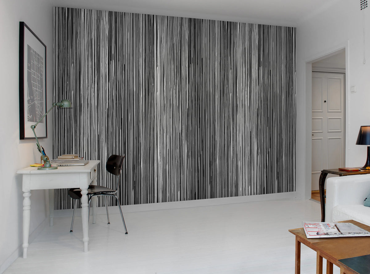 Colour Stream, Black Mural Wallpaper - room preview 03